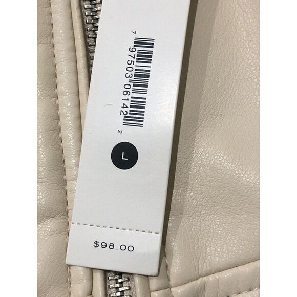 Aqua Girl Autumn Pu Faux Leather Motorcycle Zipper Jacket Girl's Size L - Picture 4 of 7